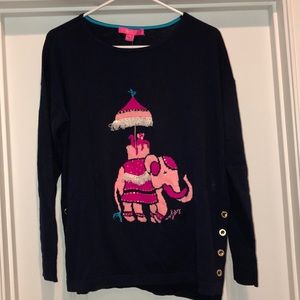 Lilly Pulitzer Caralynn Intarsia Sweater Navy